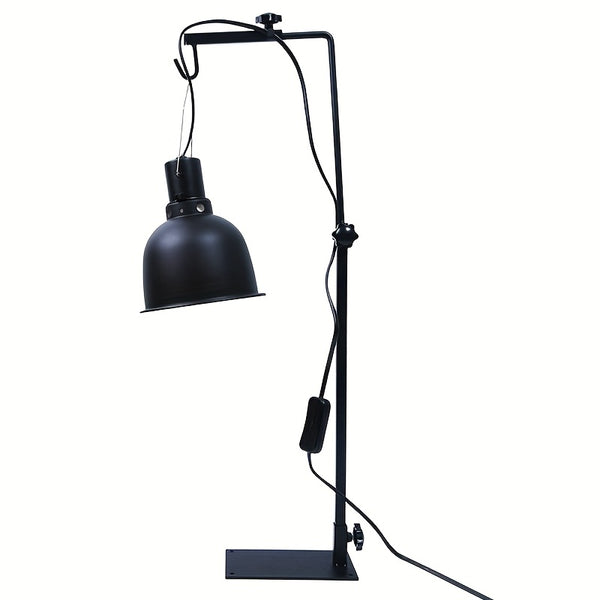Adjustable Reptile Light Stand for Tortoises, Lizards & Amphibians - Durable Iron Heat Lamp Holder with Hook, 22-30cm Width & 40-64cm Height, Black, Terrarium Lighting | Insectivore Lighting | Sturdy Lamp Support, Reptile Accessories