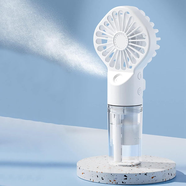 SJMR Handheld Mist Fan – Portable & Lightweight Rechargeable Mini Fan with Cooling Spray for Travel, Outdoor, Gym, Office & Summer Use