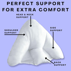 Batwing pillow Reading Pillow Orthopedic Neck & Back Support Pillow with Cushioning and Sitting Complete Back Rest Lumbar Support Soft Neck Pillow Back Support Cushion Backrest Batwing Triangle Pillow