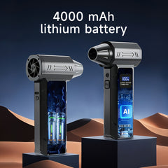This Powerful Turbo Fan Features A Smart Display, 4 Speed Settings, 5 Nozzles, And A High-capacity Battery; It'S An Ideal Portable Cleaning Tool For Cleaning Computers, Keyboards, Cars, And Outdoor Spaces; And Also A Perfect Holiday Gift.