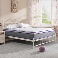 22cm&25cm Memory Foam Hybrid Mattress, No-Noise Innerspring & Pocket Springs For Cooling Comfort, Single, Small Double, Double, King Sizes, Mattress In A Box