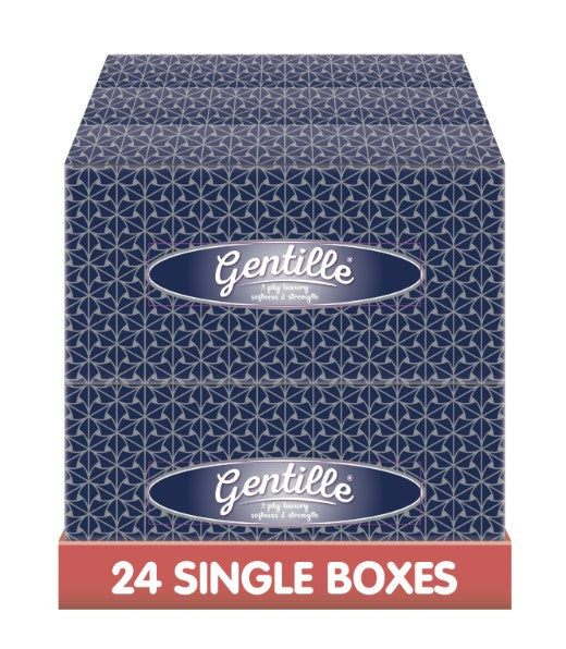 Gentille Facial Tissues Boxes 24 Pk Luxury Soft Strong Regular or Cube Box