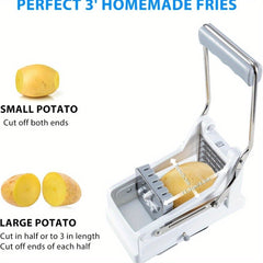 Chipper Potato Slicer with 2 Blade Options, Suction Base for Safe and Easy