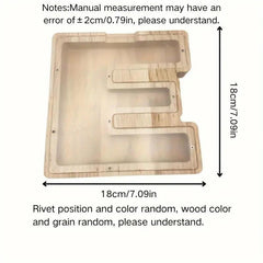 1 unique wooden letter jar - 26 creative A-Z letter storage containers, transparent design, birthday gift idea, home decoration, best friend gift, and functional holiday present.