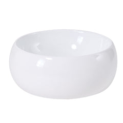 Ceramic Counter Top Sink Round 400*400*155mm Modern Bathroom Cloakroom Hand Washing Basin Sink Bowl with Waste Pipe Kits
