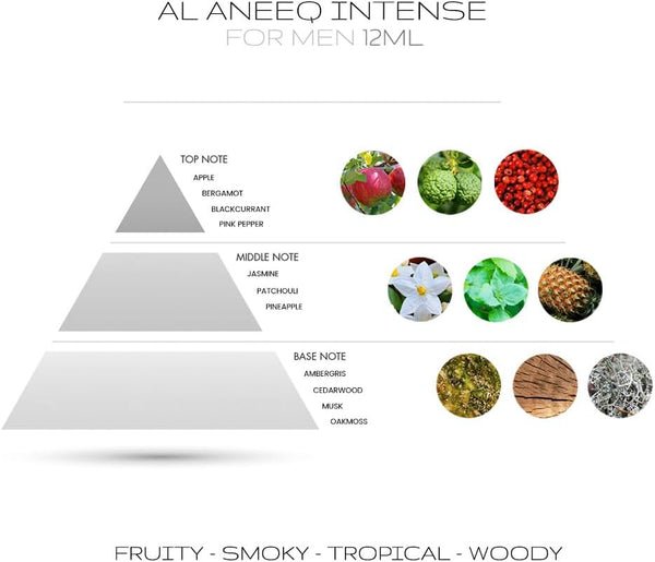 Al Aneeq Luxury Mens Perfume Oil Gift Set, 4 X 12Ml Fine Fragrance for Men