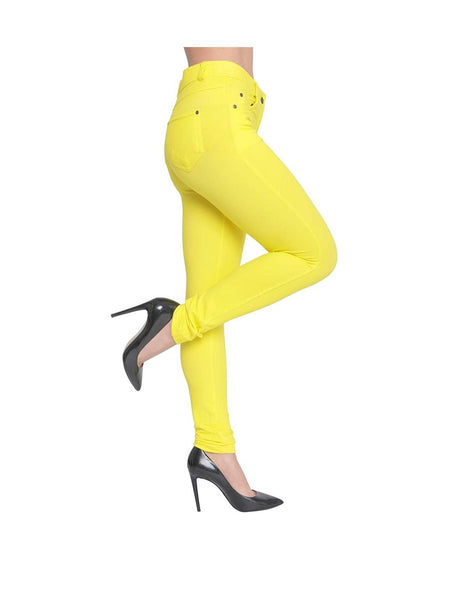Women’s High-Waisted Stretch Jeans LOOK Jeggings Slim Fit Skinny Denim Trousers – Comfortable, Soft, Pull-On Elastic Waist Pants for Shaping Body Contour, Casual Everyday Wear, Lightweight, Breathable, Stretchy Jean Leggings, Fashion Essentials, Slimming