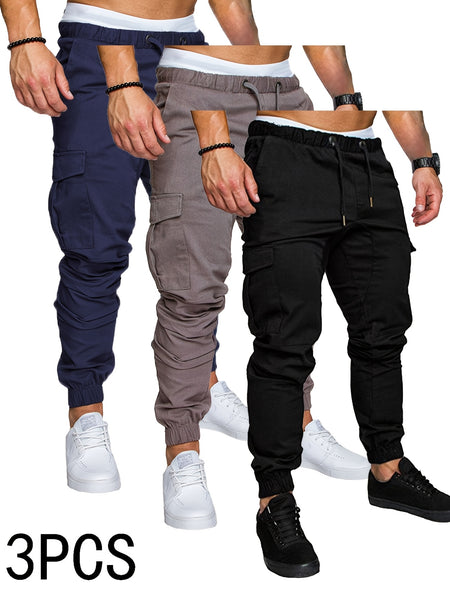 -Border Trade Men'S Outdoor Casual Cargo Pants (Multi-Color 3-Strip Set) More Cost-Effective