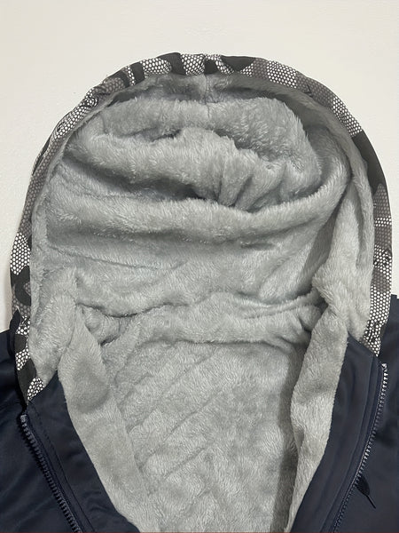 Men'S Cozy Fleece Hoodie, Stylish Color-Blocked Jacket for Autumn And Winter