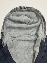 Men'S Cozy Fleece Hoodie, Stylish Color-Blocked Jacket for Autumn And Winter