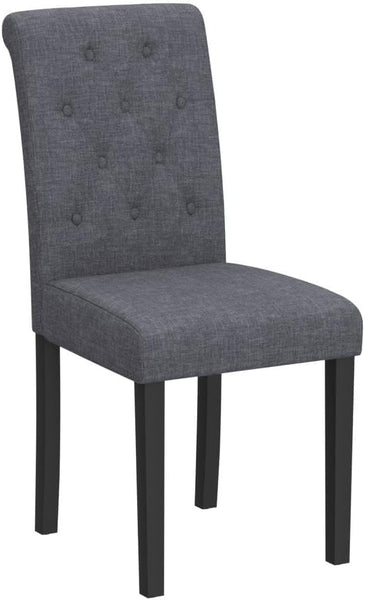 mcc direct Set of 2 Lined Fabric Dining Chairs With Solid Wooden Legs For Home & Commercial Restaurants