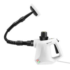 Steam Cleaner Handheld, Steamer for Cleaning, 2.5m Power Cord, Steam Gun, Multi-Purpose Steamer with 7 Accessory Kit for Sofa, Kitchen, Tile, Curtains, Carpets, Window (White)