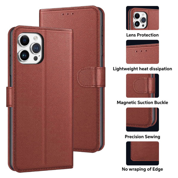 Luxury Case for iPhone 16 Pro Max Plus, 15 Pro Max Plus, 14 Pro Max Plus, 13 Pro Max mini, 12 Pro Max Mini, 11 Pro Max XS MAX XS X SE 8 Plus 7 Plus 6 6S PlusLeather Phone Case Cover, PU Faux Leather Wallet Book Folio Flip Magnetic Shockproof Case with Car