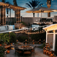 Dimmable Solar Outdoor String Lights - 100ft/60ft/50ft G40 Solar Powered Garden Lights, Remote 3 Timer 8 Modes Waterproof Outside Festoon Lights for Gardens Patios Fences Pergolas