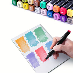 204/ 168/100/80/60 Colors Coloring Pens, Christmas Art Supplies Art Markers with Bag, Dual-Tip Graffiti Pens for Adults Coloring, Alcohol-Based Drawing Pens for Sketching Illustration - Perfect Easter Gifts, Mother's Day Gifts Suitable for Painting