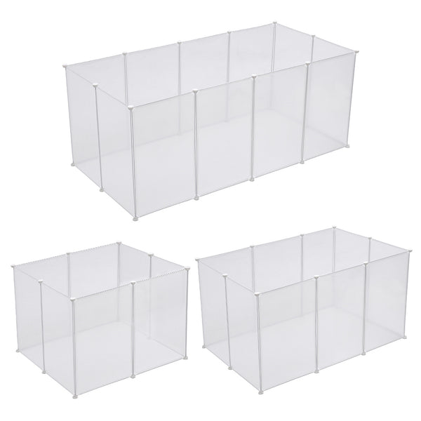 Kitten Playpen, Rabbit Playpen, Small Animal Playpen with Indoor, Foldable Plastic Fence for Guinea Pig, Cat, Puppy, Rabbits - 10 Panels, 105*70*45cm