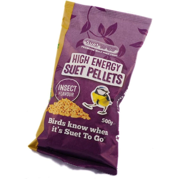 Suet To Go Insect Suet Pellets 500g High Energy Wild Bird Food For All Year Feeding