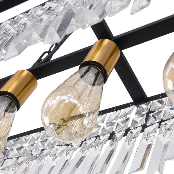 Fircrest 5-Light Island Rectangle Crystal Chandelier
