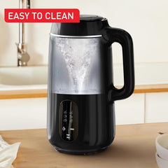 Tefal Multisoup Soup Maker, 6 Auto Programs, 1L Capacity, Smooth Soups, Chunky Soups, Smoothies, Hot Recipes, 4 People, Auto Cleaning Function, Cleaning Brush, Measuring Cup, Glossy Black, BL5628G0
