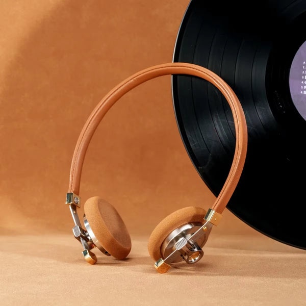 Distant Mountain Retro over Ear Hifi Headsets OOTD Vintage Metal Wired Headphones with MMCX 3.5Mm Plug