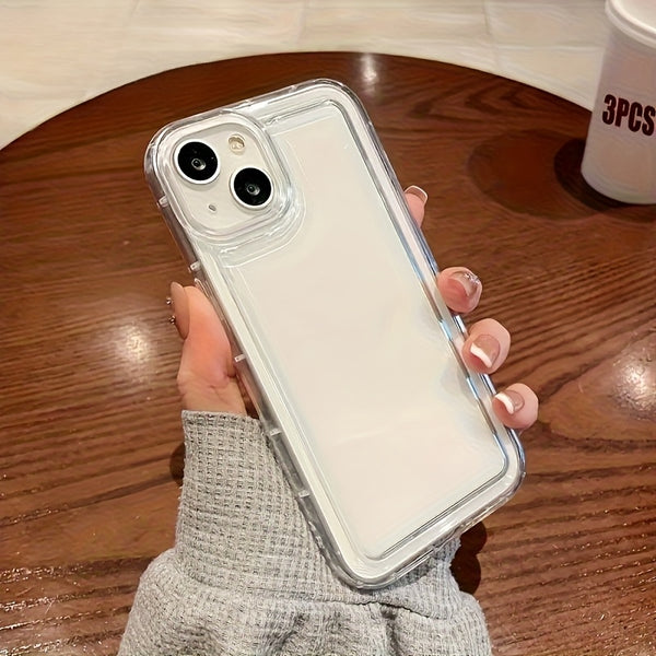 3pcs Transparent Shockproof TPU Phone Case, Compatible with Apple iPhone 16, 15, 14, 13, 12, 11, XS, XR, X, 8, 7 Mini, Plus, Pro Max, SE Series Phone Cases, a Perfect Gift for Friends, Girlfriends, Boyfriends, Family, Or