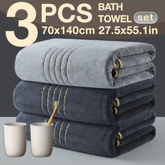 3pcs Coral Velvet Bath Towel Household Chest Bath Towel Coral Velvet Bath Towel Super Absorbent Bath Towel Soft Absorbent Adult Bath Towel Manufacturers Wholesale