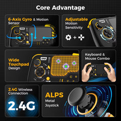 Ungrade Wireless Mouse-Pad Controller as Keyboard and Mouse Combo Set with Touchpad