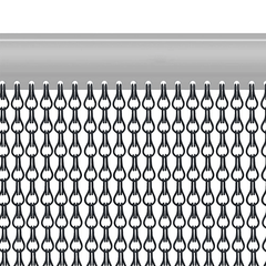 Aluminium Door Fly Screen Metal Chain Curtain Blind Insect Blinds 214cm *90cm