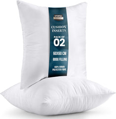 Utopia Bedding Cushion Inner Pads (Pack of 2), 45 X 45 Cm (18 X 18 Inches) Cushion Stuffer Inserts, Hollowfibre Pillows (White)