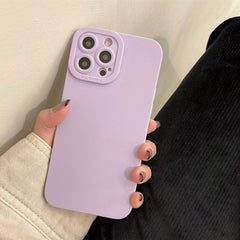 Matte Silicone Phone Case For iPhone 15 14 13 12 11 Pro Max XR XS X 8 7 14 15 Plus SE 2020 Camera Lens Portector Soft Cover