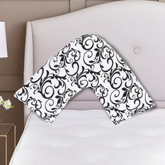 Printed V Pillow Cases Covers Easy Care Head Back Neck Maternity Support74x34cm