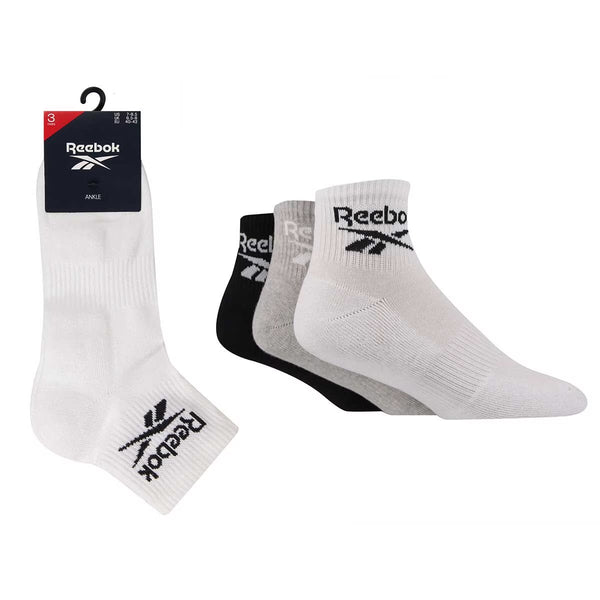 Reebok Unisex Core Ankle Socks 6 Pack in Black
