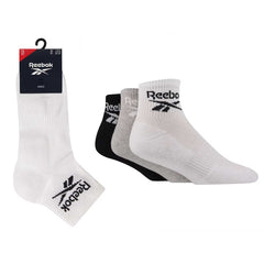 Reebok Unisex Core Ankle Socks 6 Pack in Black