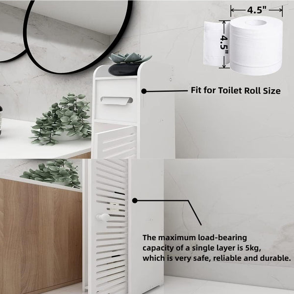 Bathroom Floor Storage Cabinet PVC Storage Unit Bathroom Cabinets Corner Organizer Cupboard for Bathroom Living Room Kitchen Toilet