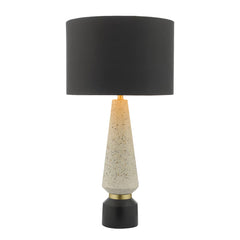 Onora Terrazzo Table Lamp with Black Faux Silk Shade