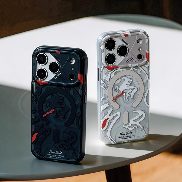 Phone Case: Limited-edition Graffiti Phone Case for The Year of The Horse, Compatible with The iPhone 17 Pro Max, Featuring A Shock-resistant Design, A Stylish Magnetic Attachment and Support for Wireless Charging