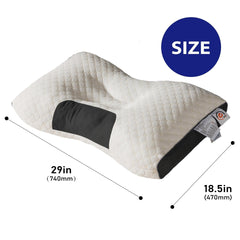 1/2PCS Soft Knitted Cotton Massage Neck Pillow, Suitable For Sleep, Soft, Adjustable Ergonomic Contour Support Pillow, High-quality Pillow Core, Detachable Pillowcas