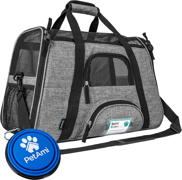 Petami Premium Airline Approved Soft-Sided Pet Travel Carrier | Ideal for Small - Medium Sized Cats, Dogs, and Pets | Ventilated, Comfortable Design with Safety Features (Small, Pink)