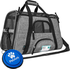 Petami Premium Airline Approved Soft-Sided Pet Travel Carrier | Ideal for Small - Medium Sized Cats, Dogs, and Pets | Ventilated, Comfortable Design with Safety Features (Small, Pink)