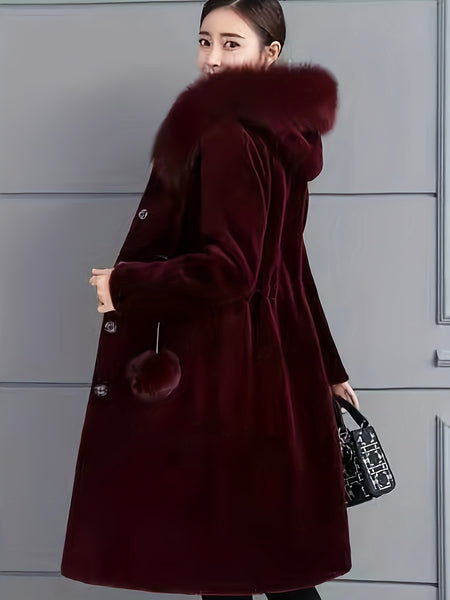 Women'S Elegant Winter Coat - Mid-Length Cold Weather Jacket with Belt, Button Front Closure, Chic Outerwear for Everyday & Formal Events - Warm Fall/Winter Clothing, Seasonal Fashion, Classic Silhouette, Durable Construction, Stylish Winterwear, Fashionc