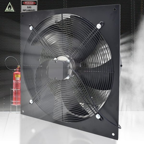 1pc L27xW27CM 60W Wall Mounted Exhaust Fan Low Noise Extractor Ventilator Fan Home Bathroom Kitchen Ventilation Axial Exhaust Blower Fan for Warehouse Restaurant Garage ( Black )