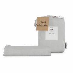Panda Bamboo & French Linen Grey Fitted Sheet in 3 Sizes
