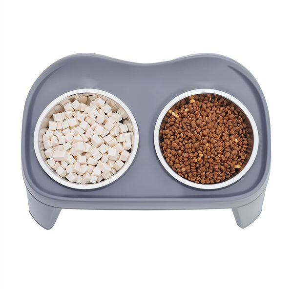 Dog Bowls with Stand, Adjustable Raised Dog Bowl for Large Dogs, Dog Feeding Station with 2 Stainless Steel Dog Bowls, Non-Slip elevated dog bowls