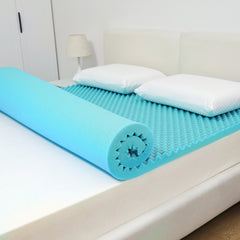 Skin-friendly and Breathable Slow-rebound Memory Foam Mattress, Home Bedroom Egg Crate Pattern Foam Mattress, Soft Mattress for Student Dormitories, Comfortable Pressure-relieving Deep Sleep Mattress, Blue