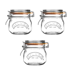 Kilner Clip Top Jar 1.5 Litre (1500 Ml) Airtight Glass Storage Jar for Preserving Fruits Vegetables Coffee Tea Rice Flour Nuts Pasta