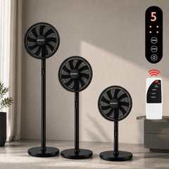 EPISENT 3-in-1 16 Inch Pedestal & Desk Fan with Remote Control – Adjustable Height 65-125cm, 3 Speed Settings, 9H Timer, Oscillating Cooling Fan for Home, Office & Bedroom