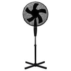 16inch Oscillating Pedestal Floor Fan 39W Standing Cooling 3 Speed Cool Air Setting 5-Blade Black