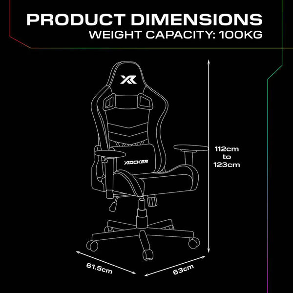X Rocker Opal RGB Junior Gaming Chair with LED Lights