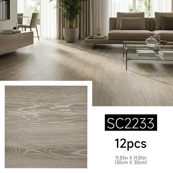 Marble Floor Tiles Self Adhesive, Vinyl Flooring Peel and Stick Floor Tiles Waterproof for Kitchen Living Room and Bathroom DIY Flooring 30x30cm 12pcs (1.08㎡)
