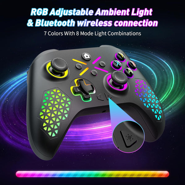 Gamrombo Wireless Controller for Xbox One, Xbox Series X/S, Xbox One X/S, PC, LED Gaming Controller with Turbo,Macro Function,3.5Mm Audio Jack, Need Update the Software to Pair with the Xbox